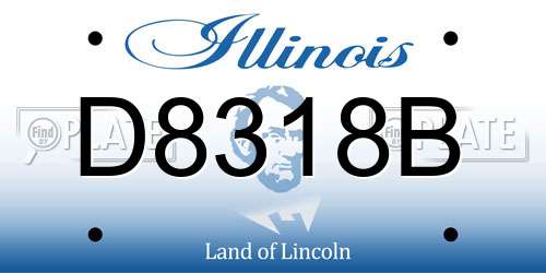 D8318B Illinois License Plate