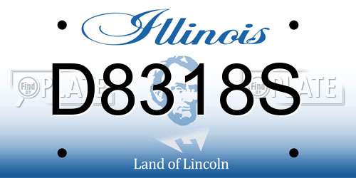 D8318S Illinois License Plate