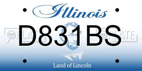 D831BS Illinois License Plate