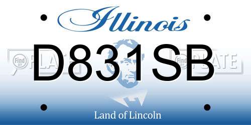 D831SB Illinois License Plate