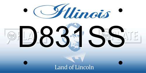 D831SS Illinois License Plate