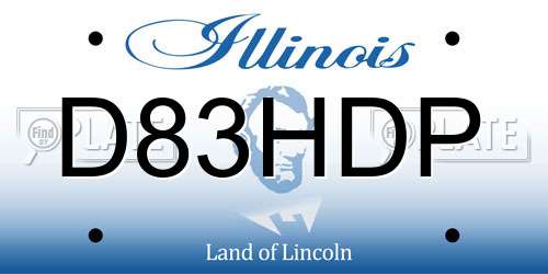D83HDP Illinois License Plate