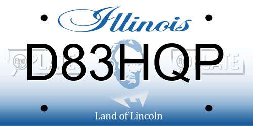 D83HQP Illinois License Plate