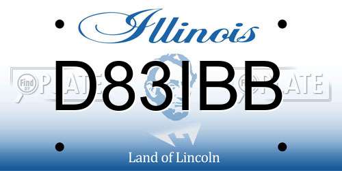 D83IBB Illinois License Plate