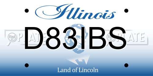 D83IBS Illinois License Plate