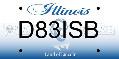 D83ISB Illinois License Plate