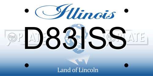 D83ISS Illinois License Plate