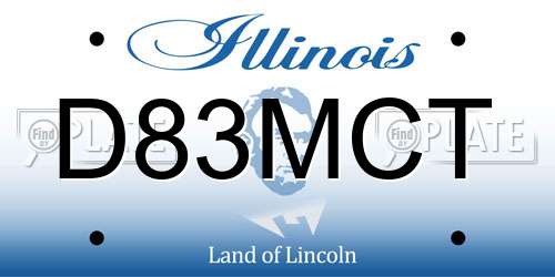 D83MCT Illinois License Plate