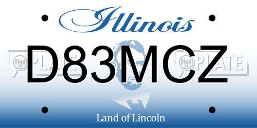 D83MCZ Illinois License Plate