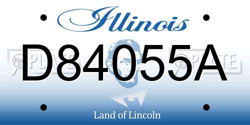 D84055A Illinois License Plate