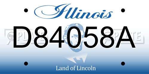 D84058A Illinois License Plate
