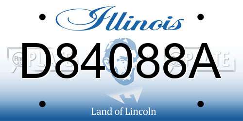 D84088A Illinois License Plate