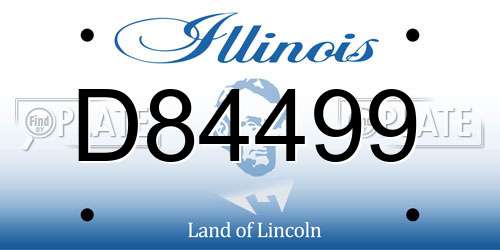 D84499 Illinois License Plate