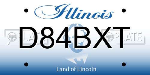 D84BXT Illinois License Plate