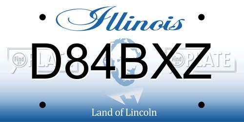 D84BXZ Illinois License Plate