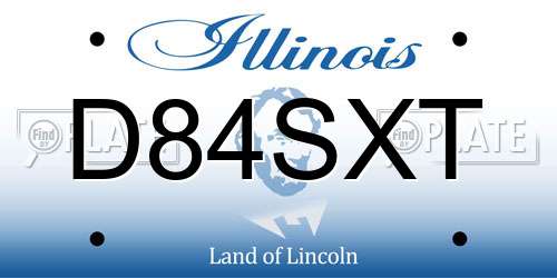 D84SXT Illinois License Plate