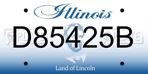 D85425B Illinois License Plate