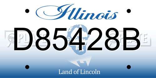 D85428B Illinois License Plate