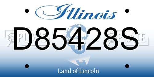 D85428S Illinois License Plate