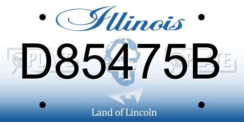 D85475B Illinois License Plate