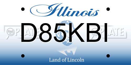 D85KBI Illinois License Plate