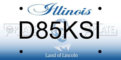 D85KSI Illinois License Plate