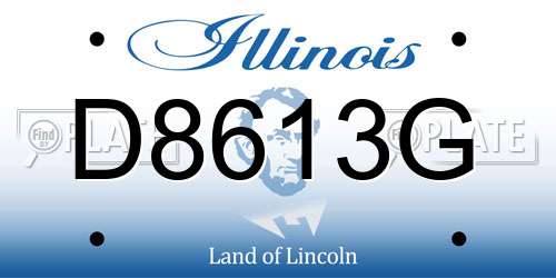 D8613G Illinois License Plate