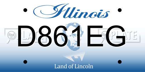 D861EG Illinois License Plate