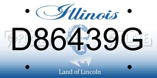 D86439G Illinois License Plate