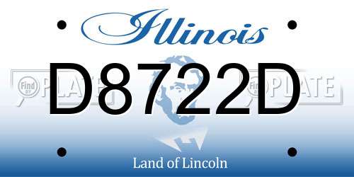 D8722D Illinois License Plate