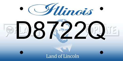 D8722Q Illinois License Plate