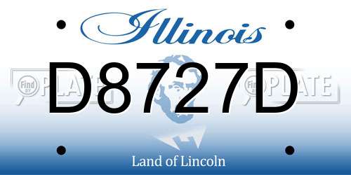 D8727D Illinois License Plate