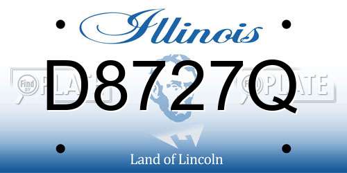 D8727Q Illinois License Plate