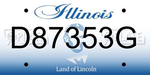 D87353G Illinois License Plate