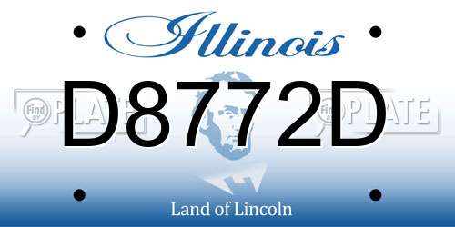 D8772D Illinois License Plate