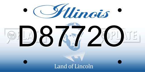 D8772O Illinois License Plate