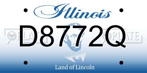D8772Q Illinois License Plate