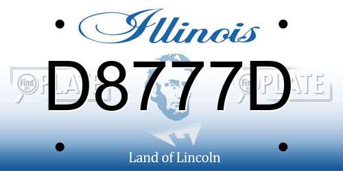 D8777D Illinois License Plate
