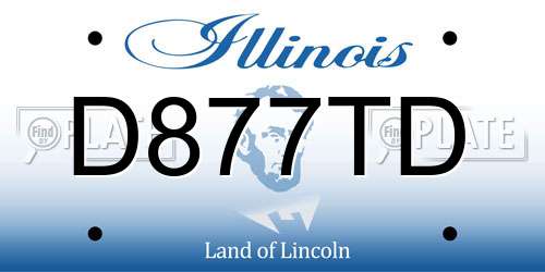 D877TD Illinois License Plate