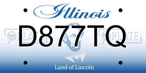 D877TQ Illinois License Plate