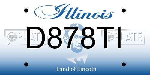 D878TI Illinois License Plate