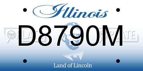 D8790M Illinois License Plate