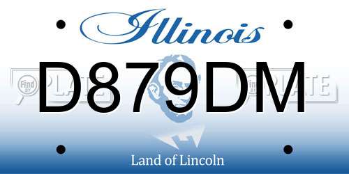 D879DM Illinois License Plate