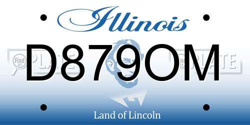 D879OM Illinois License Plate