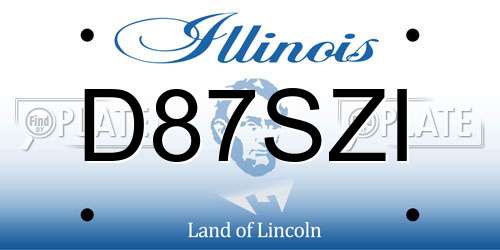 D87SZI Illinois License Plate
