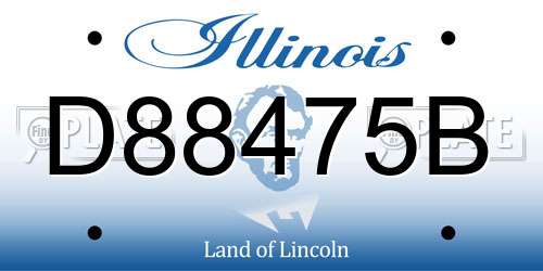 D88475B Illinois License Plate