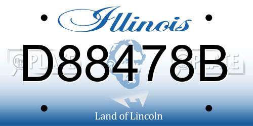 D88478B Illinois License Plate