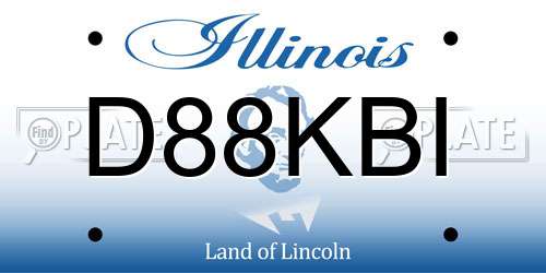 D88KBI Illinois License Plate