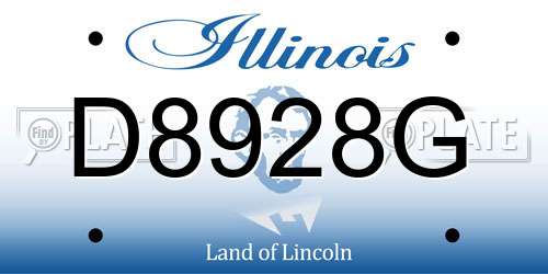 D8928G Illinois License Plate
