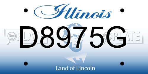 D8975G Illinois License Plate